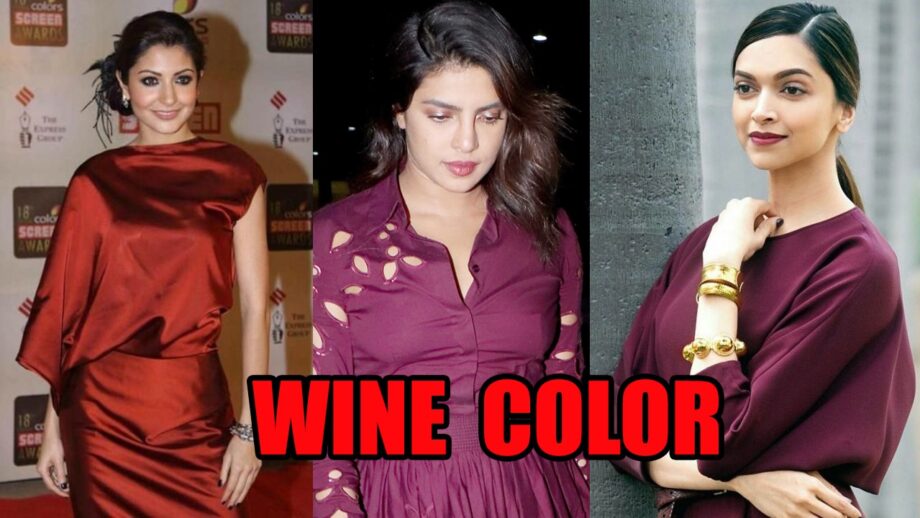 "Wine" Trend: Anushka Sharma Vs Priyanka Chopra Vs Deepika Padukone: Who Wore Wine Color Better?