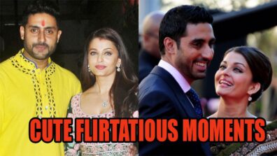 Abhishek Bachchan and Aishwarya Rai Bachchan’s CUTE FLIRTATIOUS moment caught on camera