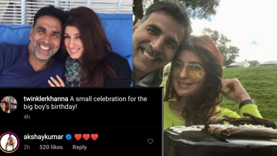 BIRTHDAY SPECIAL: Twinkle Khanna calls hubby Akshay Kumar 'big boy', Akki comments