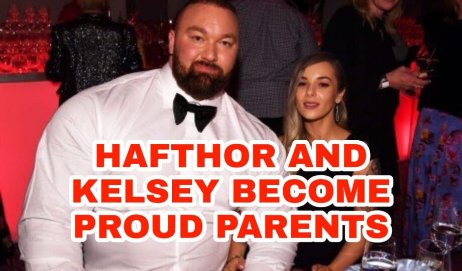 CONGRATULATIONS: Game Of Thrones star Hafthor Bjornsson and wife Kelsey Helson welcome baby boy