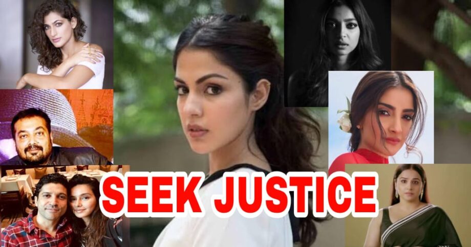 #JusticeForRhea: Farhan Akhtar, Vidya Balan, Shibani Dandekar, Sonam Kapoor, Radhika Apte, Anurag Kashyap, Kubbra Sait come out in support of Rhea Chakraborty