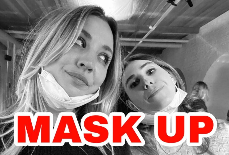 Kaley Cuoco asks everyone to mask up in her latest photo