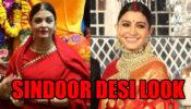 PHOTOS: Aishwarya Rai Bachchan, Anushka Sharma’s Saree With Sindoor Desi Bhabhi Look