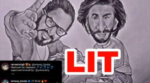 Ranveer Singh shares supercool artwork of him and Emiway Bantai, rapper comments ‘LIT BHAI’