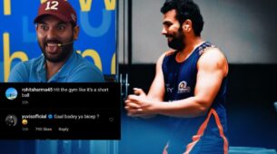 Rohit Sharma posts gym training photo, Yuvraj Singh teases him ‘gaal bade huye ya biceps?’