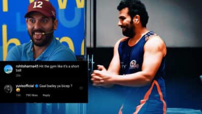 Rohit Sharma posts gym training photo, Yuvraj Singh teases him ‘gaal bade huye ya biceps?’