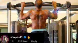 Shikhar Dhawan shares hot workout photo, Shreyas Iyer comments