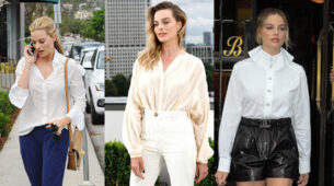 Take Cues From Margot Robbie And Amp Up Your Fashion Game In White Tees!