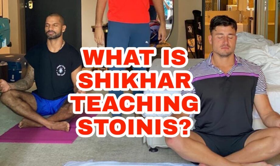 IPL 2020: What is Shikhar Dhawan teaching Marcus Stoinis?