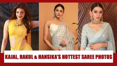 Kajal Aggarwal, Rakul Preet Singh, & Hansika Motwani hot saree photos that went VIRAL