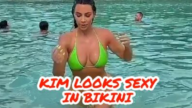 Kim Kardashian’s HOTTEST video ever walking out of pool in bikini goes viral