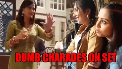 Mere Dad Ki Dulhan cast enjoys a fun game of Dumb Charades on set