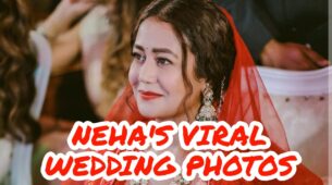 Neha Kakkar stuns in red bridal wear designed by Falguni Shane Peacock, photos go viral