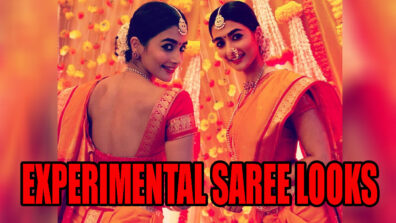 Pooja Hegde’s New Experimental Looks In Saree