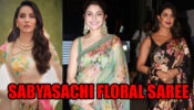 Sabyasachi Vibe: Nora Fatehi Vs Anushka Sharma Vs Priyanka Chopra: Who Carries Floral Saree Better?