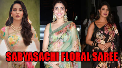 Sabyasachi Vibe: Nora Fatehi Vs Anushka Sharma Vs Priyanka Chopra: Who Carries Floral Saree Better?