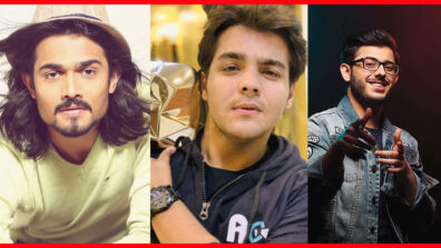 CarryMinati, Ashish Chanchlani, and Bhuvan Bam, the young Indian YouTubers