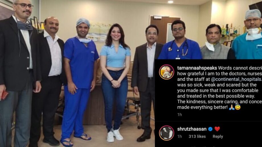 Tamannaah Bhatia has a special thanksgiving for her doctors after Covid-19 recovery, Shruti Haasan comments