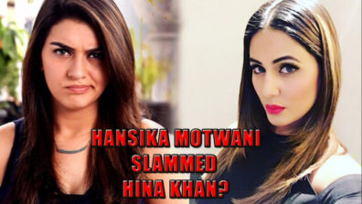 Why South Indian Actress Hansika Motwani Slammed Hina Khan?