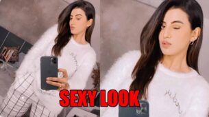 Akshara Singh Poses In All White Snowy Dress As She Posts On Instagram