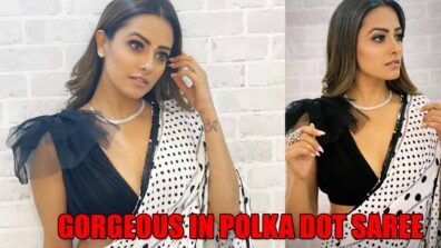 Anita Hassanandani Looks Drop Dead Gorgeous In Polka Dot Saree