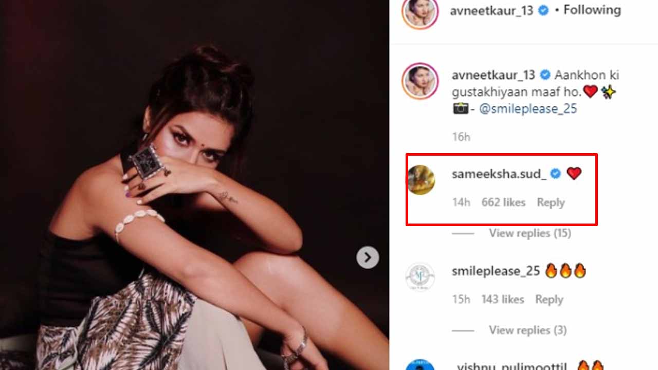 Avneet Kaur does gustakhi, Sameeksha Sud comments