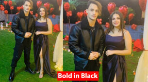 Bold in black: Asim Riaz and Himanshi Khurana look sizzling together in latest love-filled stylish photo