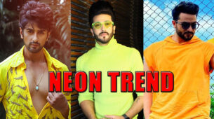 Dheeraj Dhoopar, Nishant Singh Malkani, And Aly Goni In Neon Colour Outfits