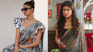 Erica Fernandes and Mouni Roy look drop-dead gorgeous in polka dot saree
