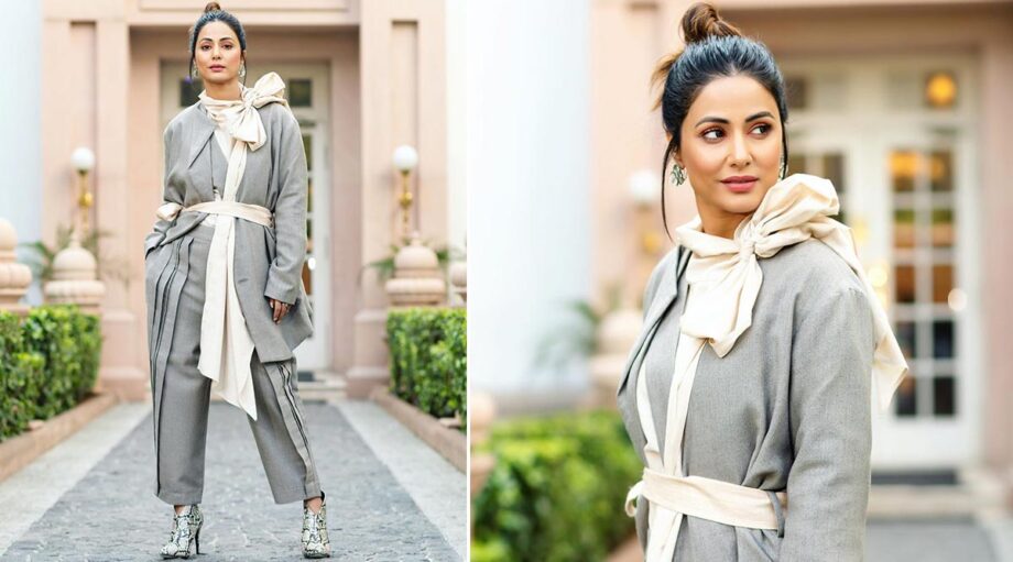 Erica Fernandes, Munmun Dutta And Hina Khan Looking Tempting Hot Monochromatic Outfits - 3