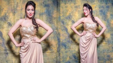 Fashion Pictures: Taarak Mehta Ka Ooltah Chashmah fame Munmun Dutta aka Babita shimmers in latest glamorous golden dress