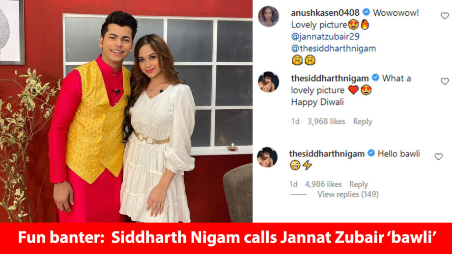 Fun banter:  Siddharth Nigam calls Jannat Zubair ‘bawli’