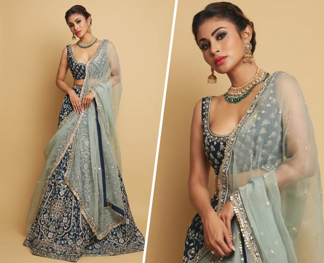 Hina Khan, Shraddha Arya, Mouni Roy In Gorgeous Lehenga Outfits - 0