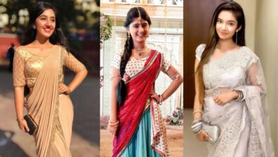 [In Photos] Ashnoor Kaur, Arishfa Khan And Anushka Sen Look Drop Dead Gorgeous In Saree