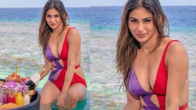 [In Pic] Naagin fame Mouni Roy’s rare hot beach look in red monokini burns internet