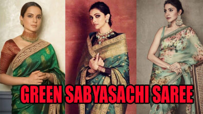 Kangana Ranaut Vs Deepika Padukone Vs Anushka Sharma: Who Looks Regal In Green Sabyasachi Saree?