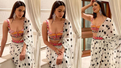 Kiara Advani Looks Drop Dead Gorgeous In Polka Dot Saree