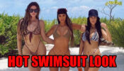Kim Kardashian Shares Frame With Khloe Kardashian and Kourtney Kardashian In A Hot Swimsuit Look: Watch Pic Here