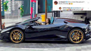 [Lamborghini Ki Sawari] Ashnoor Kaur goes on a ride, Randeep Rai has fun clicking her photos
