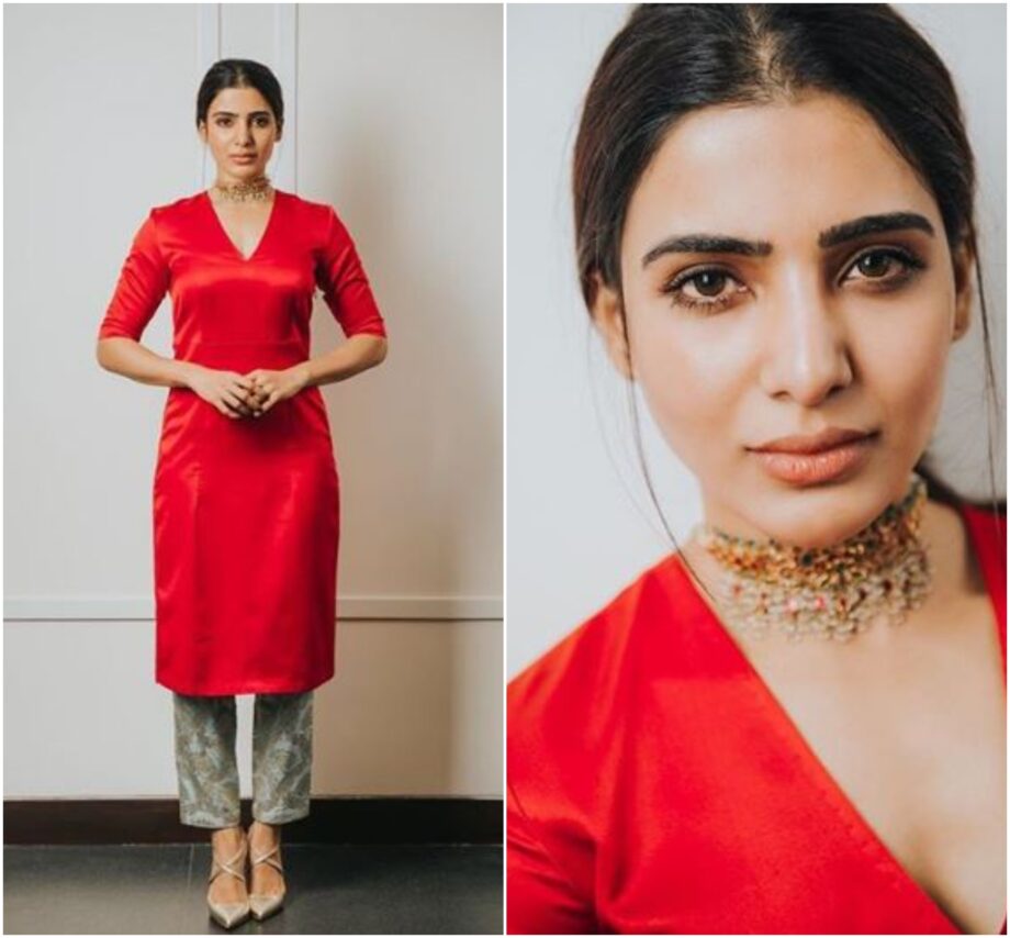 Love Wearing Red? Take Inspiration From Samantha Akkineni’s Red Outfits - 2