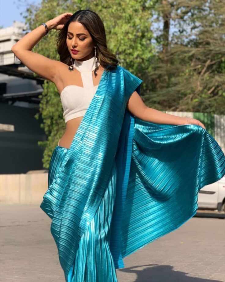 Mouni Roy, Hina Khan And Shehnaaz Gill Hottest Saree Photos That Went Viral On Internet - 4