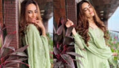 [Cuteness Alert] Naagin fame Surbhi Jyoti looks angelic in a green dress, fans love it