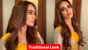 Naagin fame Surbhi Jyoti’s royal princess traditional look in yellow is stunning