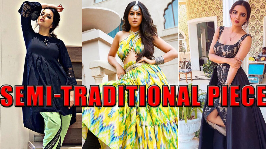 Nia Sharma, Shrenu Parikh, And Jasmin Bhasin's Semi-Traditional Piece Style Game Is Always On Point