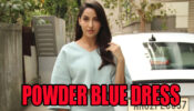 Nora Fatehi Looking Drop Dead Gorgeous In Powder Blue Crop Top