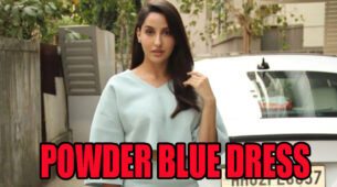 Nora Fatehi Looking Drop Dead Gorgeous In Powder Blue Crop Top