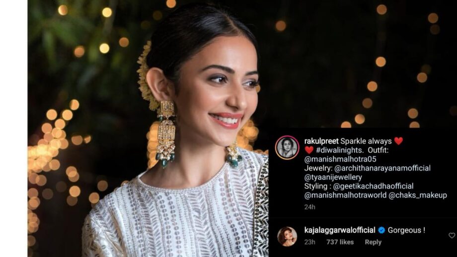 Rakul Preet Singh sets internet on fire with her ethnic Diwali look, Kajal Aggarwal leaves epic reply