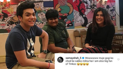 Rare private moment of TMKOC Tapu Sena: Kush Shah aka Goli meets Raj Anadkat and Nidhi Bhanushali, Samay Shah comments