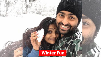 [Winter Pic] Rare unseen picture of Arijit Singh romancing wife in snow