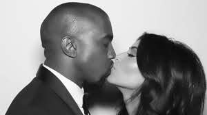 See Kim Kardashian & Her Husband Kanye West Pose For A ROMANTIC Monochrome Picture - 0